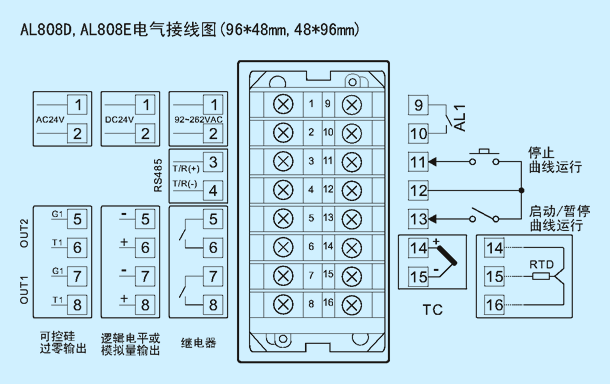 AL808D / AL808E 接线图